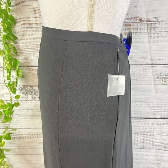 Allison Morgan Skirt sz 8 Black Crepe Long A Line Evening Wedding Church Modest - Picture 9 of 14